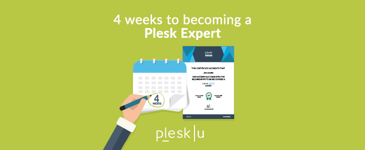 Plesk University - 4 weeks of learning campaign - blog post banner - read the campaign overview
