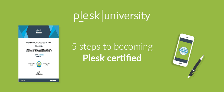 Use Plesk University and get free of charge Plesk certification